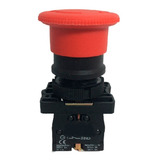 Botão Emergência 22mm 1nf Gira Destrava Cogumelo