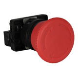 Botão Emergência Cogumelo Trava Vermelho 1nf 22mm Kit 4un