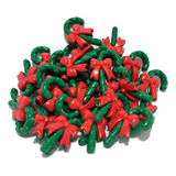 Botão Infantil Plástico Laço Pet Tiara Natal 25 Unidades