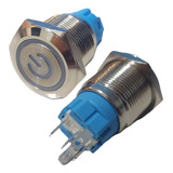 Botão Inox Liga Desliga Com Trava 19mm Led 12v 24v