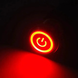 Botão Inox Liga Desliga Com Trava 19mm Led Vermelho 12v 24v