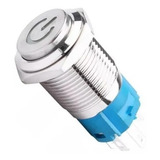 Botão Liga/desliga Led 12-24v Metal Inox 12mm Com Trava