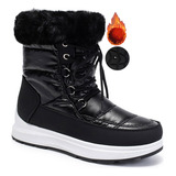 Botas De Neve Altas Impermeáveis De Inverno Para Mulheres