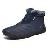 Botas De Neve De Pelúcia Masculinas Quentes De Inverno Novo