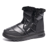 Botas De Neve Femininas Impermeáveis De Inverno Com Pele Sin
