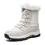 Botas De Neve Feminino De Inverno Impermeáveis E Quente-novo
