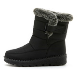 Botas De Neve Forradas À Prova D'água Furry Boat Para Saída