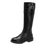 Botas Femininas De Salto Alto Equitação Cavalo Meia Panturri