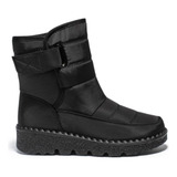 Botas Femininas Neve Quentes Pelúcia Impermeáveis Inverno