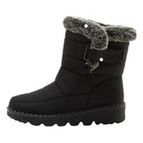 Botas Impermeáveis Forradas Unissex De Pele P/ Frio Extremo