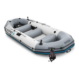 Bote Barco Inflável Mariner 4 C/ Par De Remos E Bomba Intex