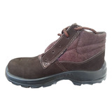 Botina Baf Nobuck Bico Composite Bracol Ca 42169 Sem Ilhós