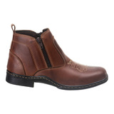 Botina Bota Country Confort Masculina 100% Couro