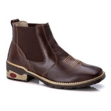 Botina Masculina 100% Couro Legitimo Bota Cano Curto Oferta 