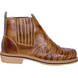 Botina Masculina 100% Couro Legitimo Bota Escamada