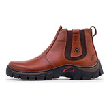 Botina Tratorada Bota Masculina Couro Palmilha Gel Adventure