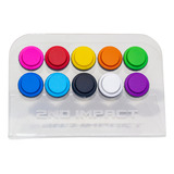 Botões Arcade Original 2nd Impact 4 Peças Silent Cherry