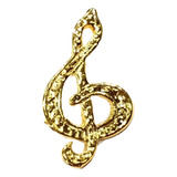 Bótom Pim Broche Clave De Sol Musical 25mm Folheado Ouro 18k