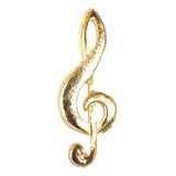 Bótom Pim Broche Clave De Sol Musical 35mm Folheado Ouro 18k