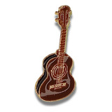 Bótom Pim Broche Violão Instrumento Musical Folheado A Ouro