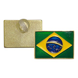 Boton Broche Pin Bandeira Tradicional Brasil