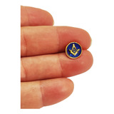 Bóton Pin Broche Maçonaria Maçon Azul Folheado À Ouro Pq