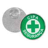 Boton Resinado Pin Broche 2,5 Cm Cipa Segurança - 30 Und