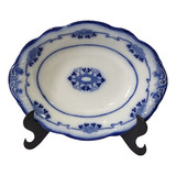 Bowl Antigo Fundo Azul Borrão Porcelana Inglesa E.h.grindley