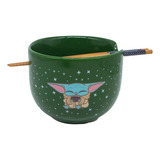 Bowl Cumbuca Com Hashi Baby Yoda Porcelana Oficial Star Wars