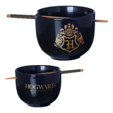 Bowl Cumbuca Com Hashi Hogwarts 500ml Oficial Harry Potter