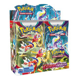 Box 36 Booster Cards Cartas Pokémon Escarlate Violeta Copag