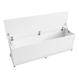 Box Baú Organizador Brinquedos Rodízio Luca Casa D - Branco