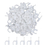Braçadeira De Fio De Plástico 100pcs Com Prego 2 Peças