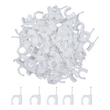 Braçadeira De Fio Plástico De 100pcs Com Prego 20mm