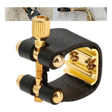 Braçadeira Em Couro Para Saxofone Soprano Ressonador Sax Pro