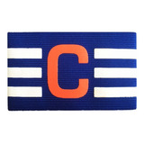 Braçadeira Faixa Capitão Velcro Ajustável Futebol Futsal Cor Azul E Branco