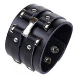 Bracelete H Preto Masculino Pulseira De