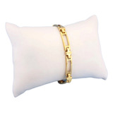 Bracelete Masculino Pulseira Elos Vazados Folheado Ouro 18k 