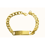 Bracelete Pulseira 10mm Gravado Pai Nosso Banhada A Ouro 18k