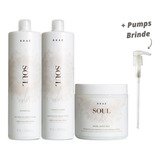 Braé Kit Soul Color Shampoo 1l + Cond 1l + Máscara 500g 