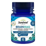 Brainmag 1080mg 60caps Sunfood Magnésio Treonato + Glicinato Sabor Sem Sabor