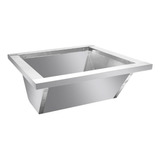 Braseiro De Embutir Inox P/ Churrasqueira Carvão 60x50cm Cor Prateado