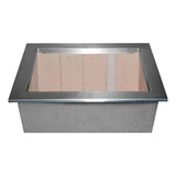 Braseiro Embutir Churrasqueira Blindado Inox430/galv 60x35