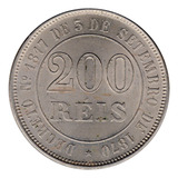 Brasil - Moeda De 200 Réis - 1.886 Mbc - Data Mais Escassa