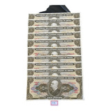 Brasil 10 Cédulas 5 Cruzeiro C 074 Ano De 1964 Fe C/manchas