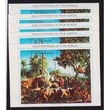 Brasil 1983 5 Blocos Primeira Missa No Brasil Mint S/ Carimb