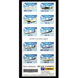 Brasil 2000 Aviões Selos Cartela R-793 Até R-802 Nova Comple