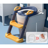 Brastoy Troninho Redutor Assento Vaso Sanitário Infantil Com Escada Cor Azul E Amarelo