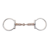 Bridão Argola D Bocal Liso Ferro E Inox Rédeas 8,5cm