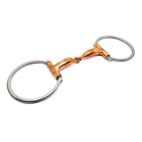 Bridão D Inox Embocadura Especial Bocal Banhado A Cobre Par